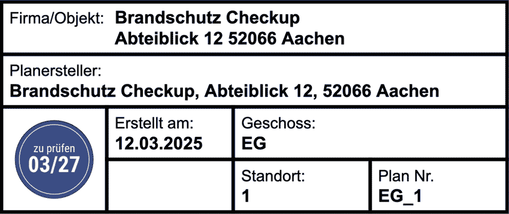 Flucht- und Rettungsplan - Plankopf